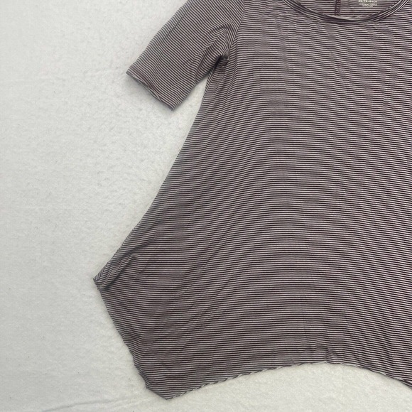 American Eagle Shirt Womens XS Soft & Sexy Purple Gray Striped Short Sleeve - Picture 5 of 12